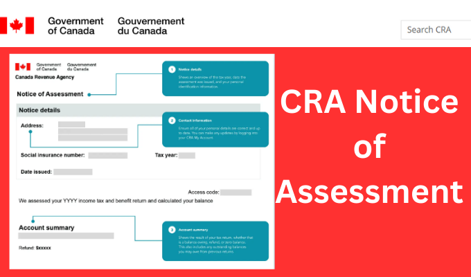 CRA Notice of Assessment
