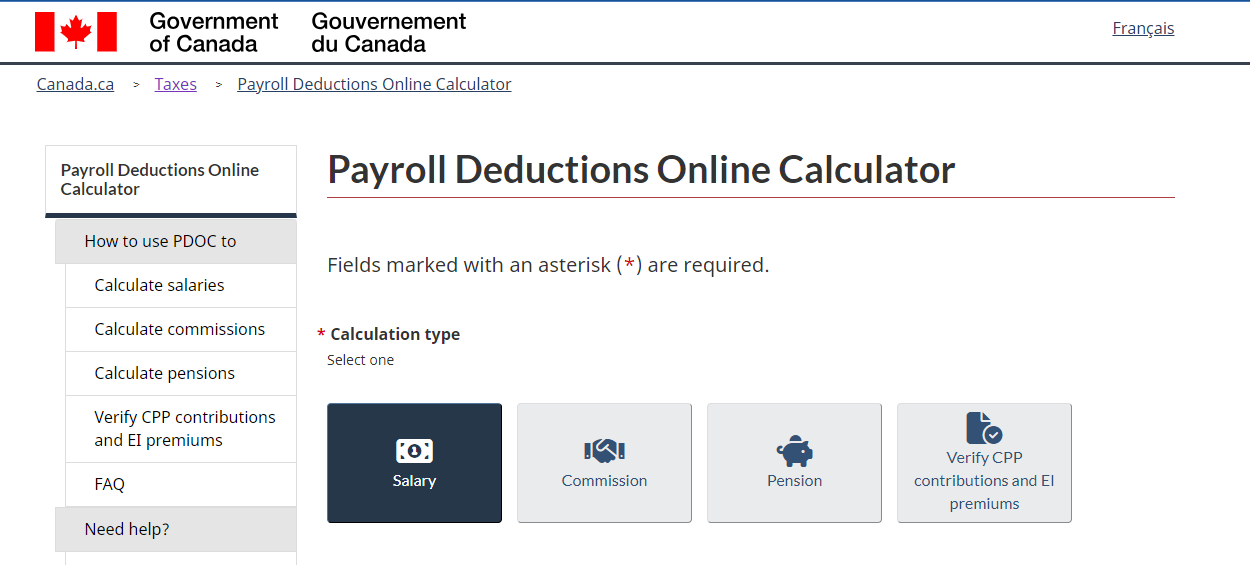 Payroll Deductions Calculator