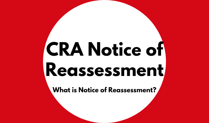 CRA Notice of Reassessment