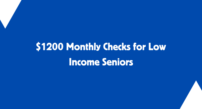 $1200 Monthly Checks for Low Income Seniors